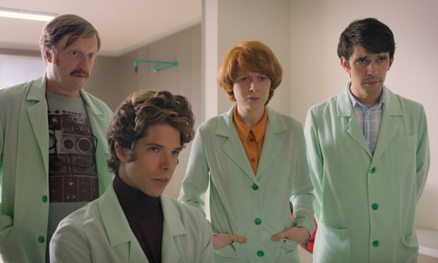 David Wilmot, Phénix Brossard, Emily Becham and Ben Whishaw in Little Joe, dir. Jessica Hausner, 2019